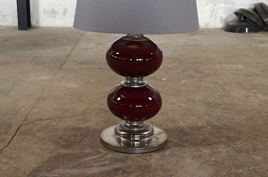 Noble Laiton Design Lampe De Table Lampe Luminaire Lampadaire tulipe Vintage 70er J. 
