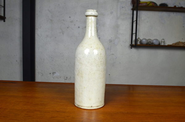 Vase bouteille déco vintage en grés emaillé