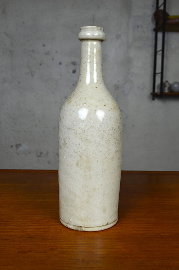 Vase bouteille déco vintage en grés emaillé