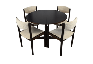 Ensemble Repas vintage table modulable et 4 chaises 1960