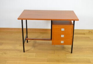 Bureau en Teck & Métal Vintage 1960