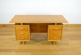 Bureau en Chêne Clair Vintage 1960 / 1970