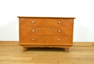 Commode Vintage en Chêne Clair 1950