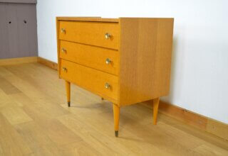 Commode en Chêne Doré Vintage 1960