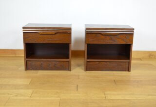 Paire de Chevets Vintage en Orme 1970 / 1980