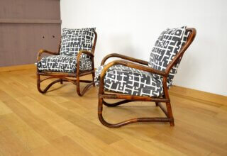 Paire de Fauteuils en Bambou Vintage 1960 / 1970