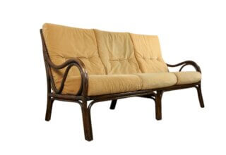 Banquette en Bambou & Rotin Vintage 1960 / 1970