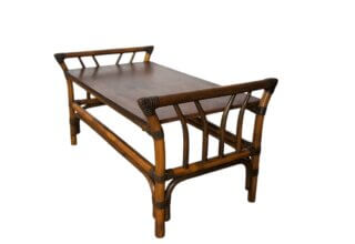 Table Basse en Bambou & Rotin Vintage 1960 / 1970