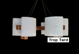 Lustre Design Scandinave en Teck & Perspex Vintage 1960