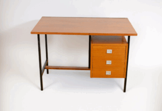 Bureau en Teck & Métal Vintage 1960