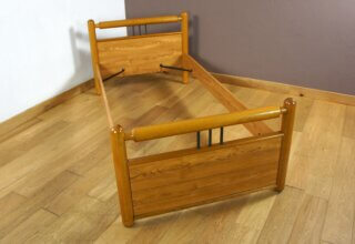 Lit "Gautier" en Orme Vintage 1980