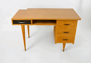 Bureau Bi-ton & Pieds Compas Vintage 1960