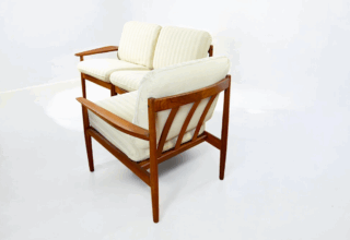 Fauteuils Formant Banquette Danoise de Grete Jalk Édition Glostrup 1960