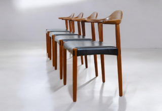 4 Chaises / Fauteuils Danois en Teck de Jacob Hermann / Randers Mobelfabrik 1960