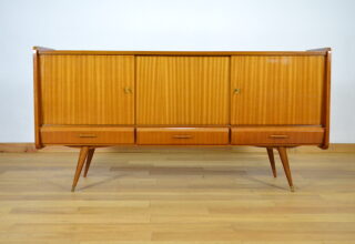 Enfilade Pieds Compas en Acajou, France Vintage 1960