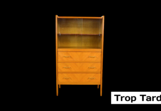 Meuble Pieds Compas en Chêne Blond Vintage 1960