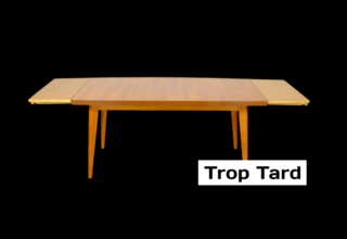 Table de Repas Vintage Bi-Ton & Pieds Compas Charles Ramos 1950 / 1960