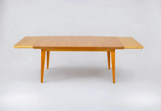 Table de Repas Vintage Bi-Ton & Pieds Compas Charles Ramos 1950 / 1960