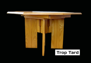 Table de Repas Octogonale en Orme de La Maison Regain 1980