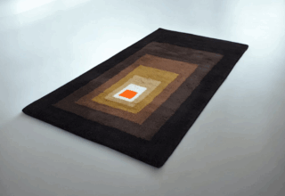 Tapis d'Ewald Kröner Vintage 1970, Design Moderniste