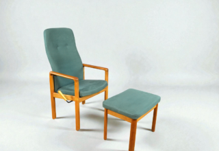Fauteuil Relax Danois & Son Ottoman en Teck Schou Andersen 1960