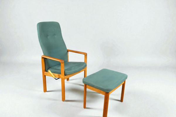 Fauteuil Relax Danois & Son Ottoman en Teck Schou Andersen 1960 - J010