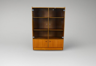 Bibliothèque Vitrine Scandinave en Teck Vintage 1960