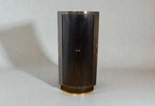 Meuble d'Angle en Macassar et Laiton 1960