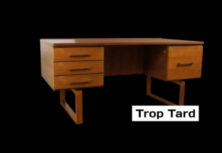 Bureau Danois Double Face Par Henning Jensen & Torben Valeur 1960