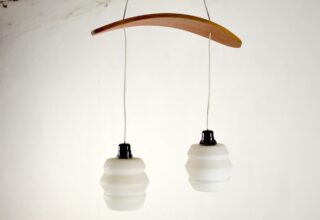 Luminaire Teck & Verre 60'