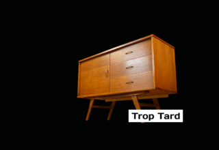 Petite Enfilade Pieds Compas en Chêne Doré Vintage 1950 / 1960