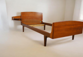 Lit / Daybed Scandinave en Teck Vintage 1960
