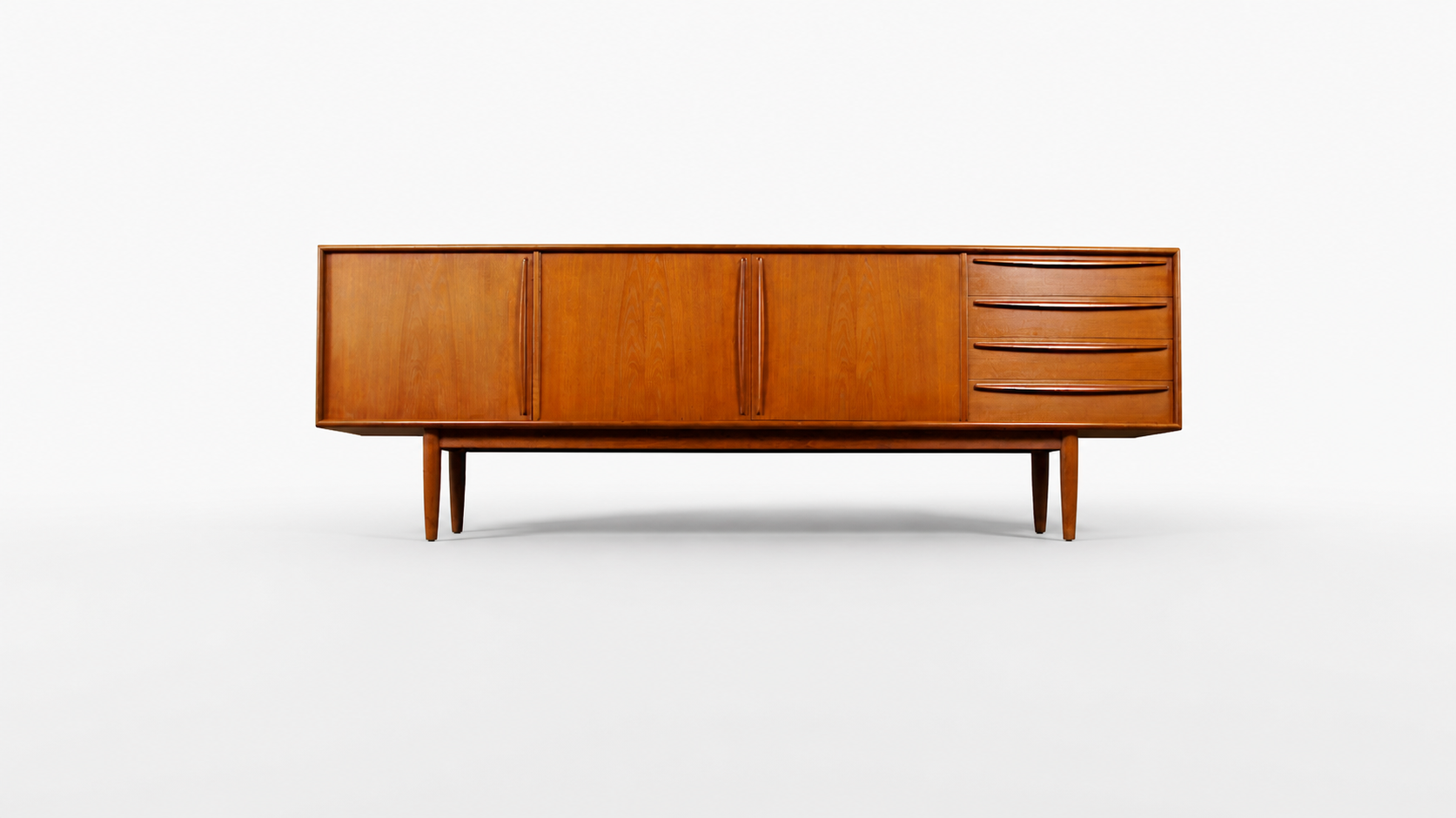 Enfilade Danoise en Teck de Svend Aage Madsen Edition Falster Mobelfabrik 1960