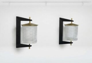 Paire d'Appliques de Carl Fagerlund Edition Orrefors Vintage 1960