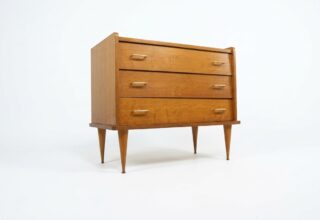 Commode en Chêne Doré Vintage 1950